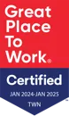 Great Place To Work Certified January 2024 to January 2025 Taiwan